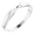 14K White 3 mm Stackable Twist Ring
