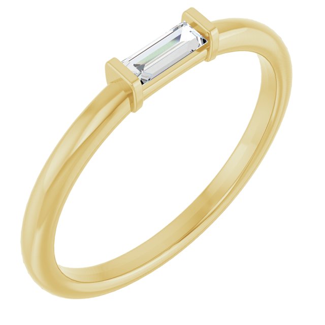 14K Yellow 1/6 CTW Diamond Stackable Ring