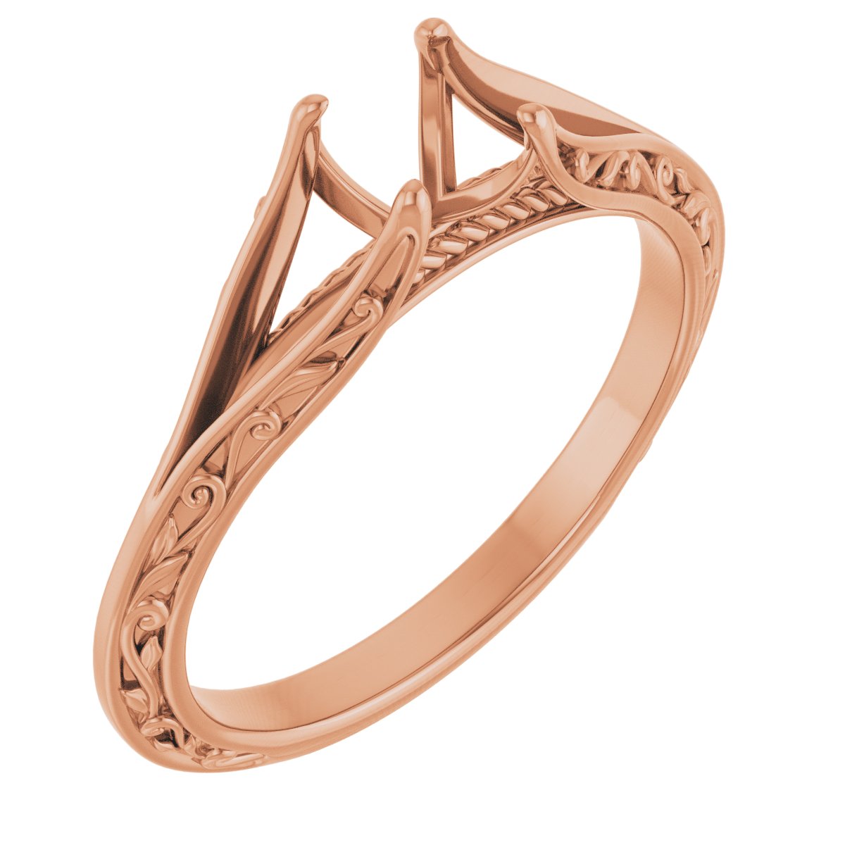 Solitaire Sculptural Engagement Ring or Band