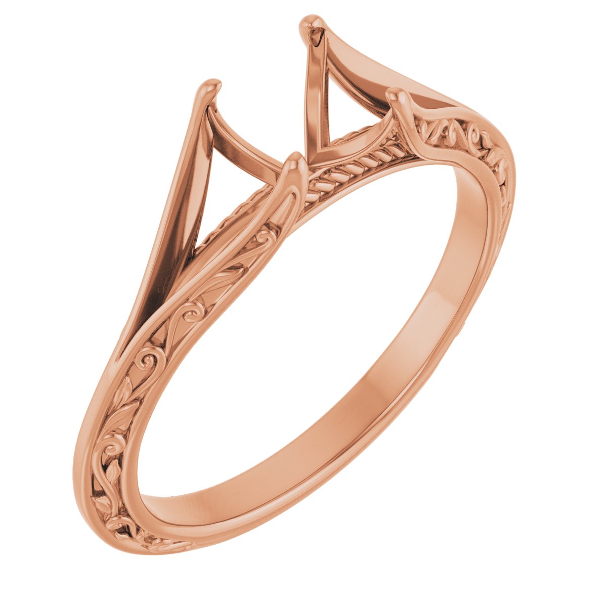 Solitaire Sculptural Engagement Ring or Band