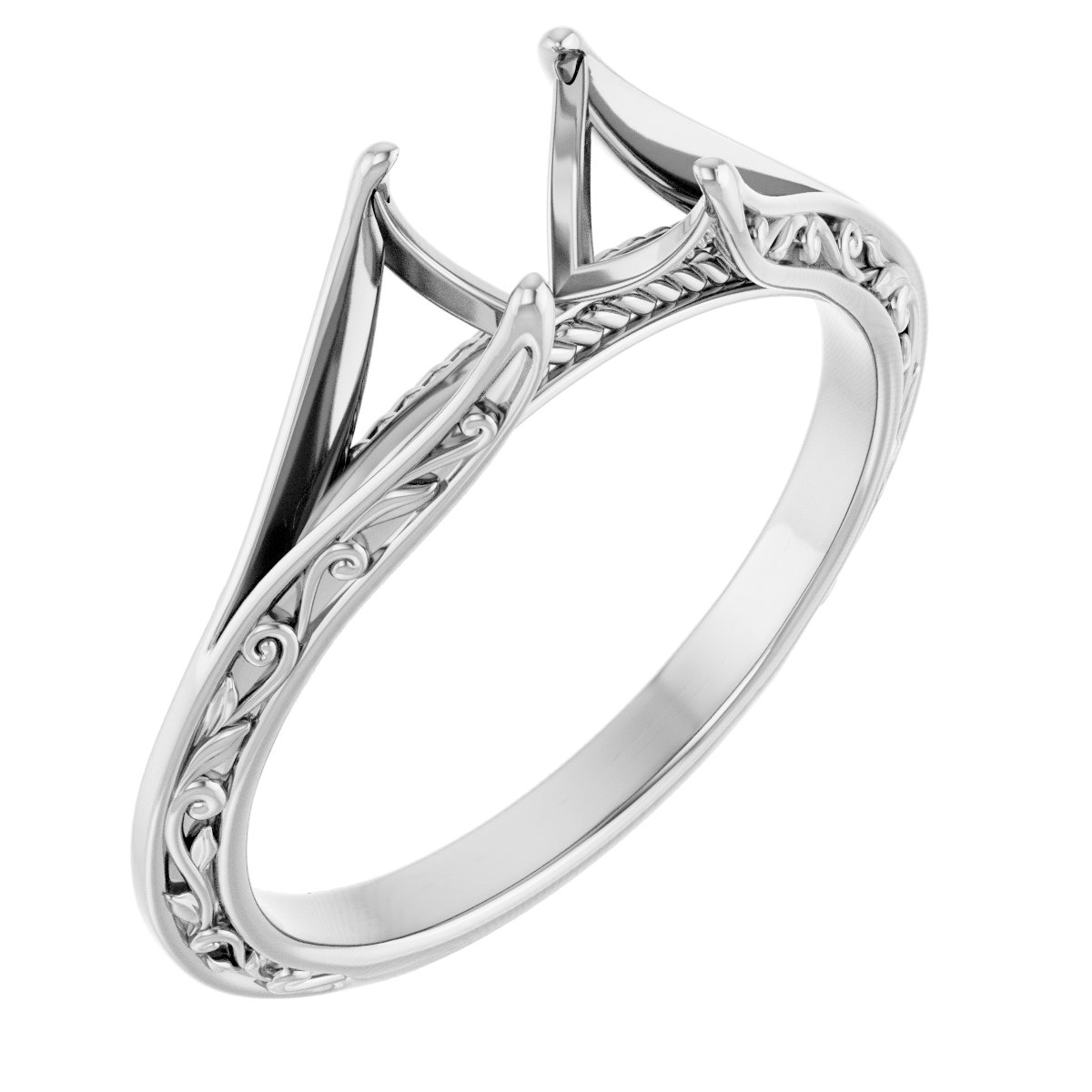 Solitaire Sculptural Engagement Ring or Band