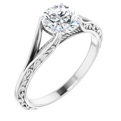 4-Prong Solitaire Engagement Ring or Band