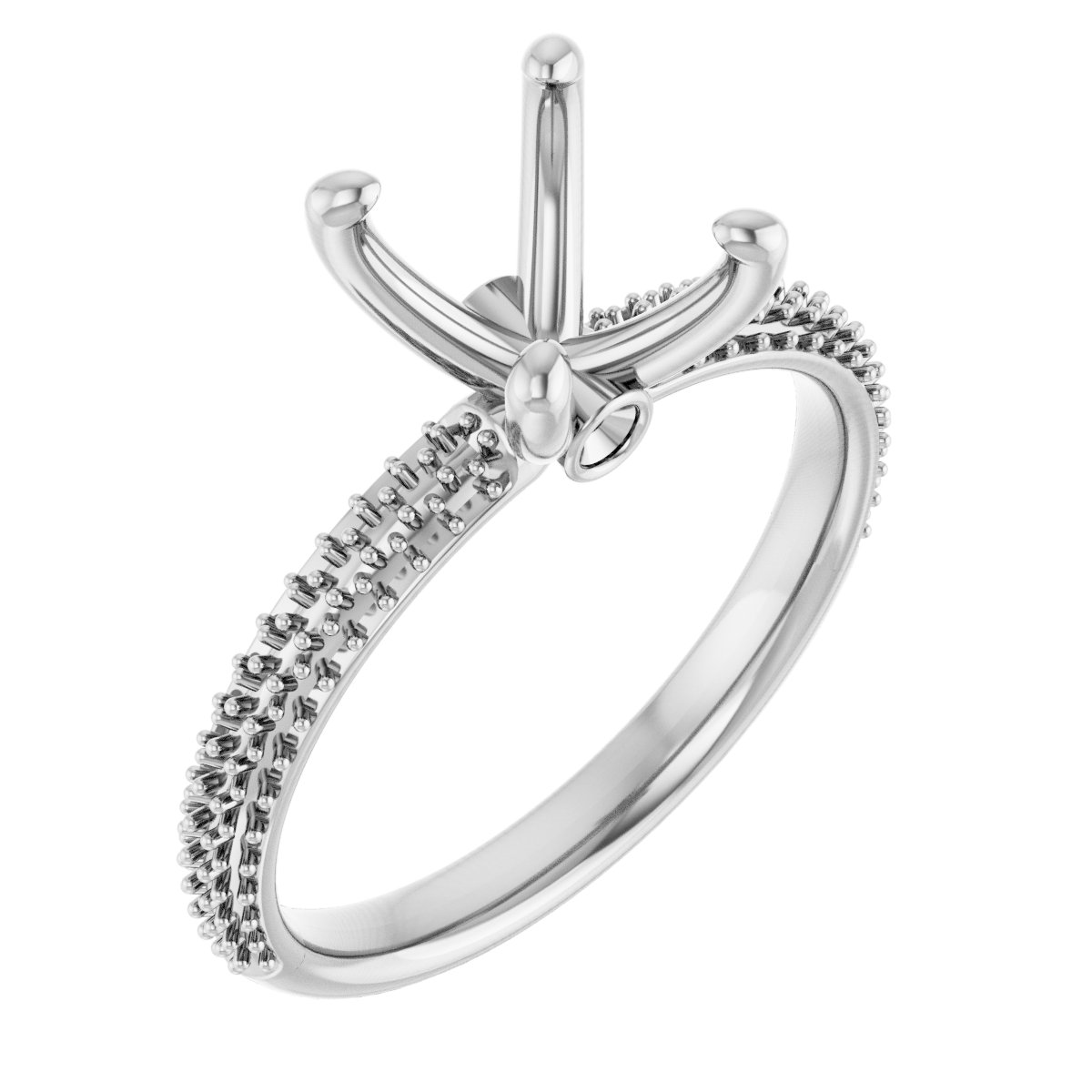 Pavé-Style Accented Engagement Ring