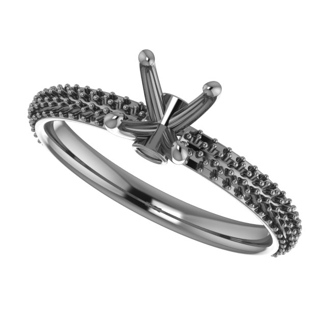 7.4 mm Round Engagement Ring Mounting view 5