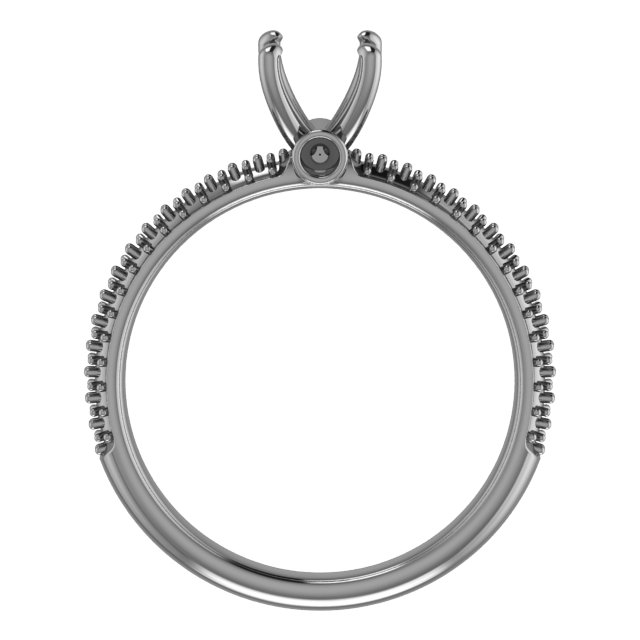 7.4 mm Round Engagement Ring Mounting view 2