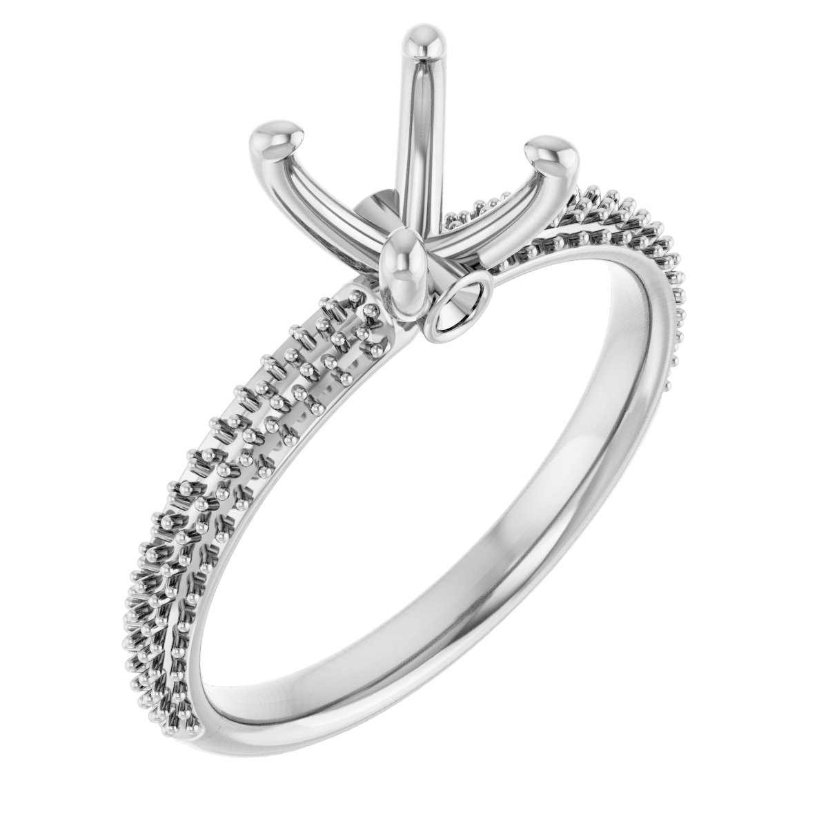 Pavé-Style Accented Engagement Ring