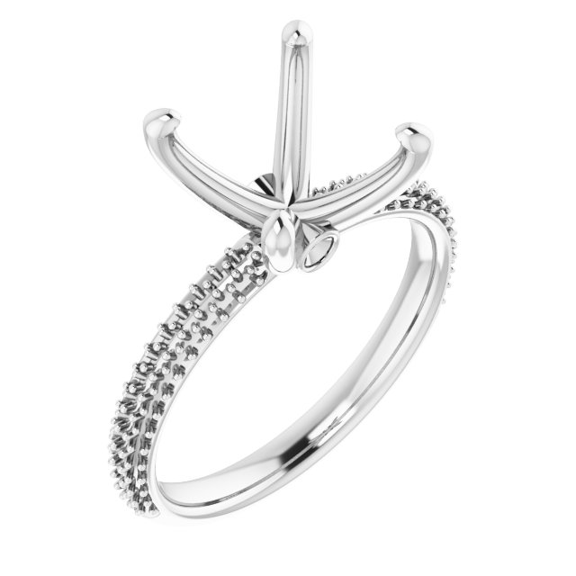 Pavé-Style Accented Engagement Ring