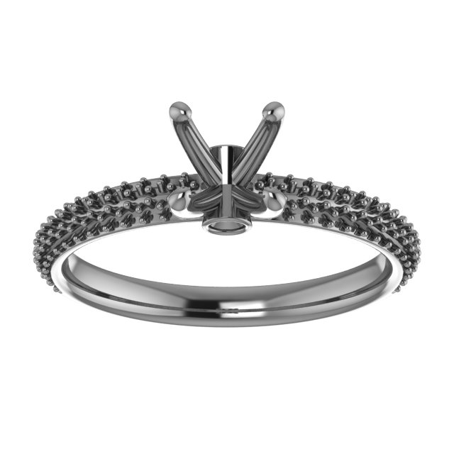 7.4 mm Round Engagement Ring Mounting view 3