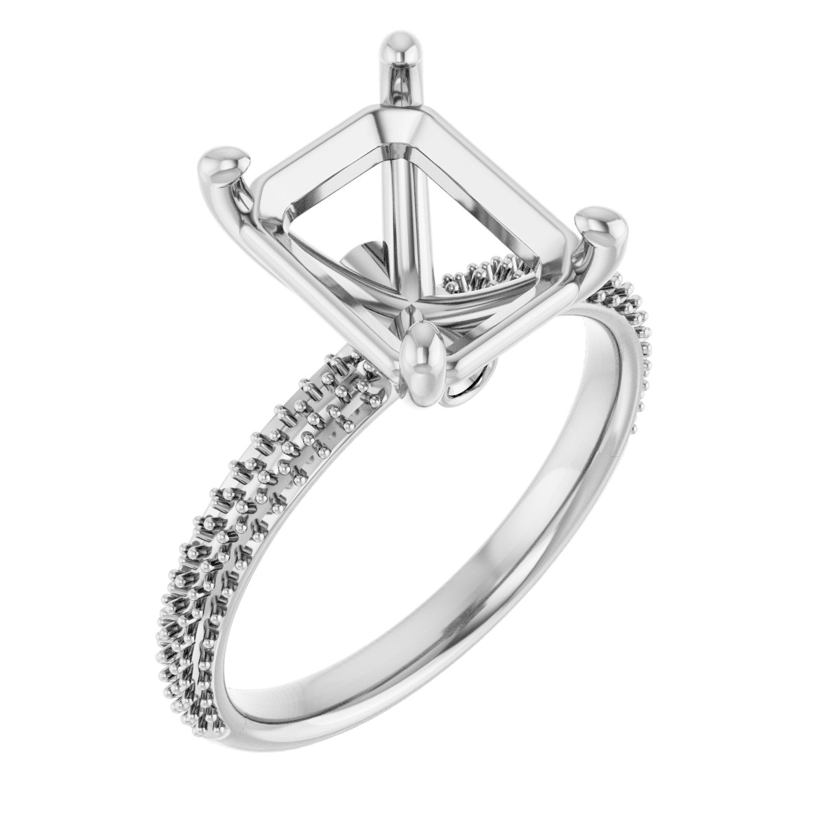 Pavé-Style Accented Engagement Ring