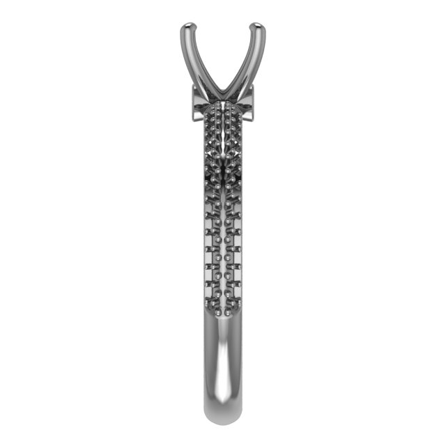 7.4 mm Round Engagement Ring Mounting view 4
