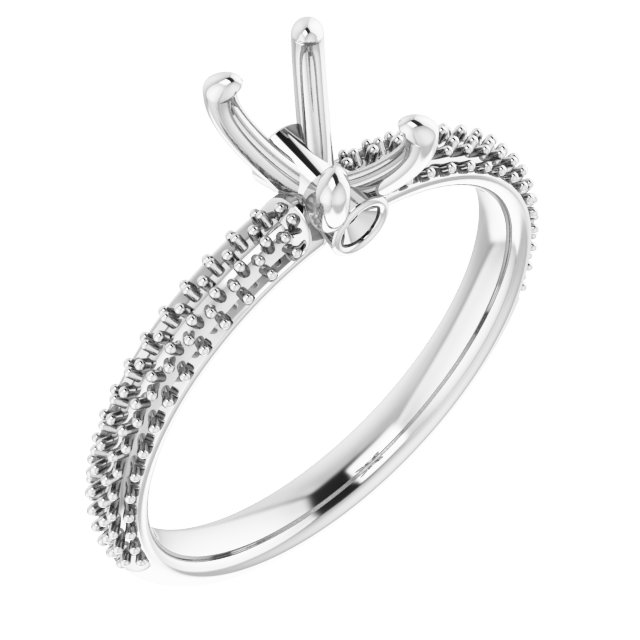 Pavé-Style Accented Engagement Ring
