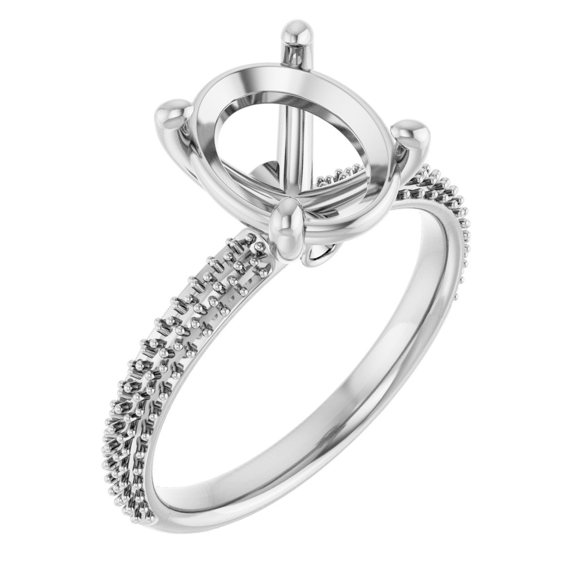 Pavé-Style Accented Engagement Ring