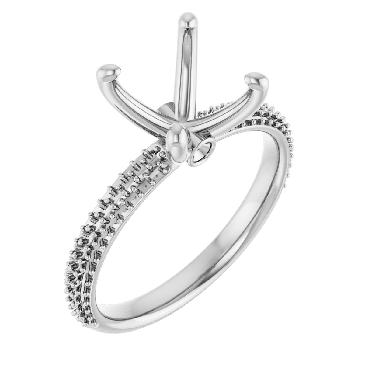 Pavé-Style Accented Engagement Ring