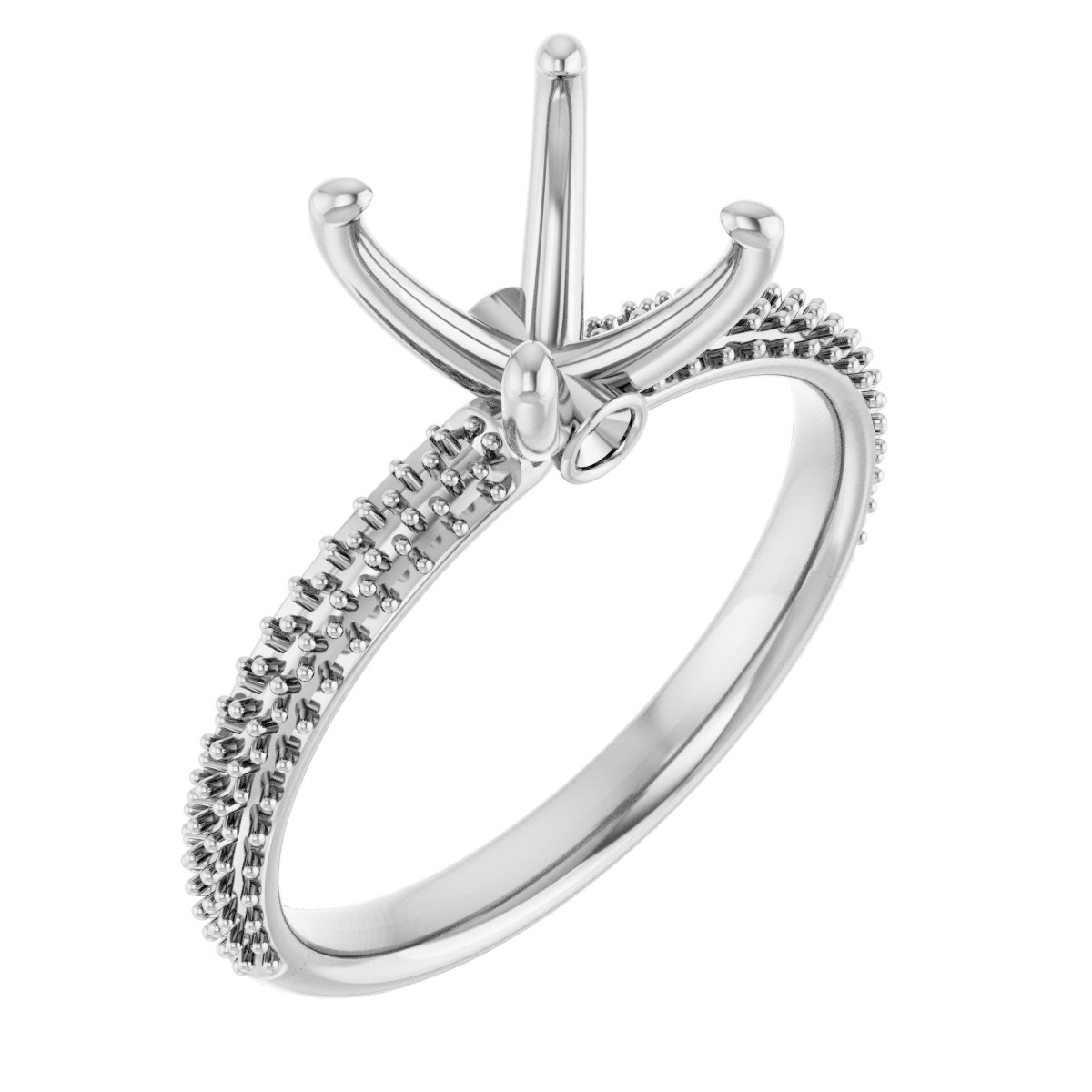 Pavé-Style Accented Engagement Ring