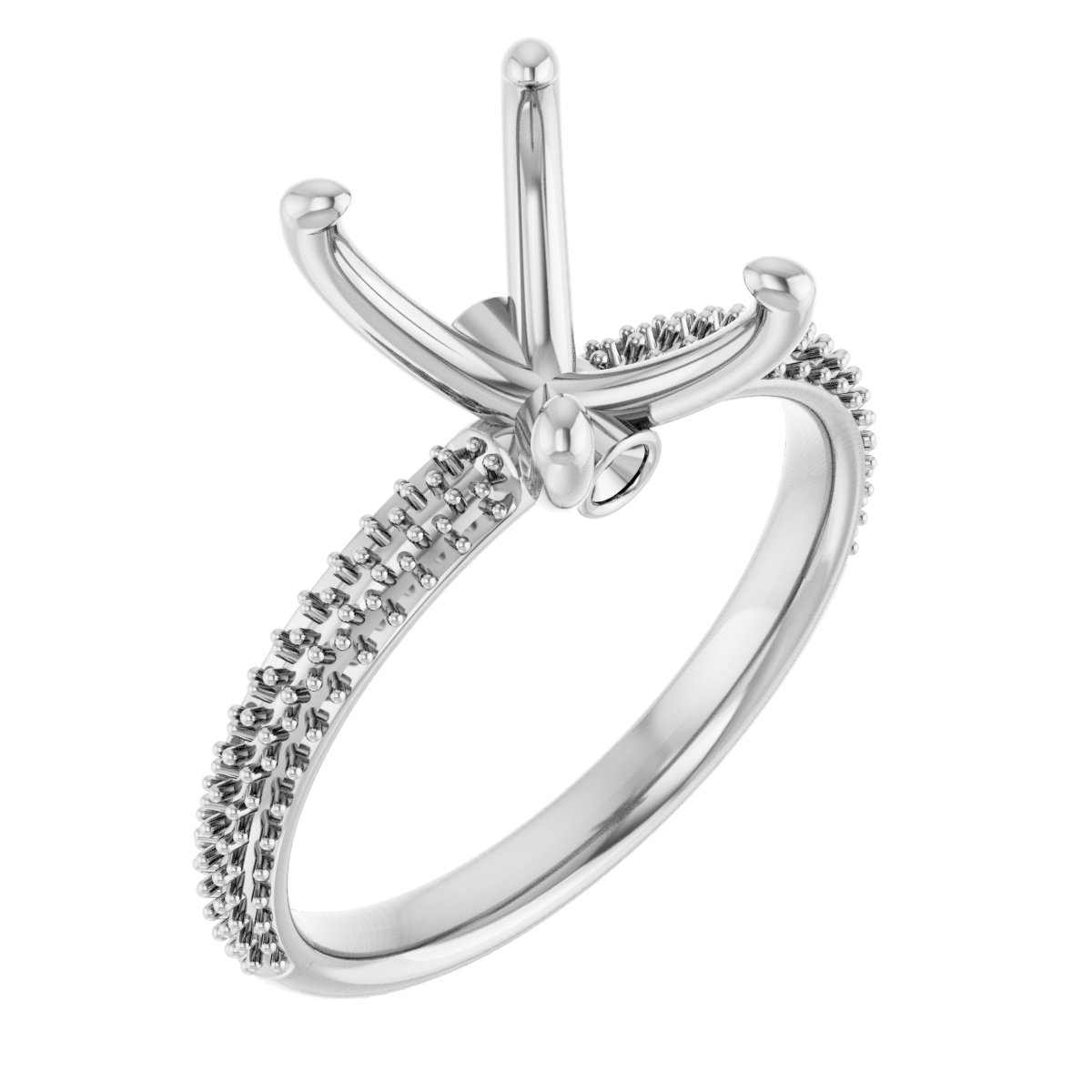 Pavé-Style Accented Engagement Ring