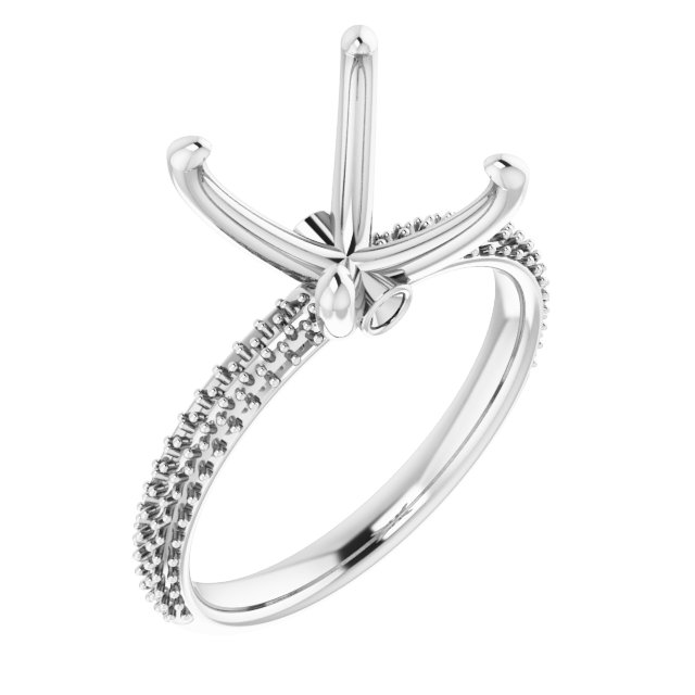 Pavé-Style Accented Engagement Ring