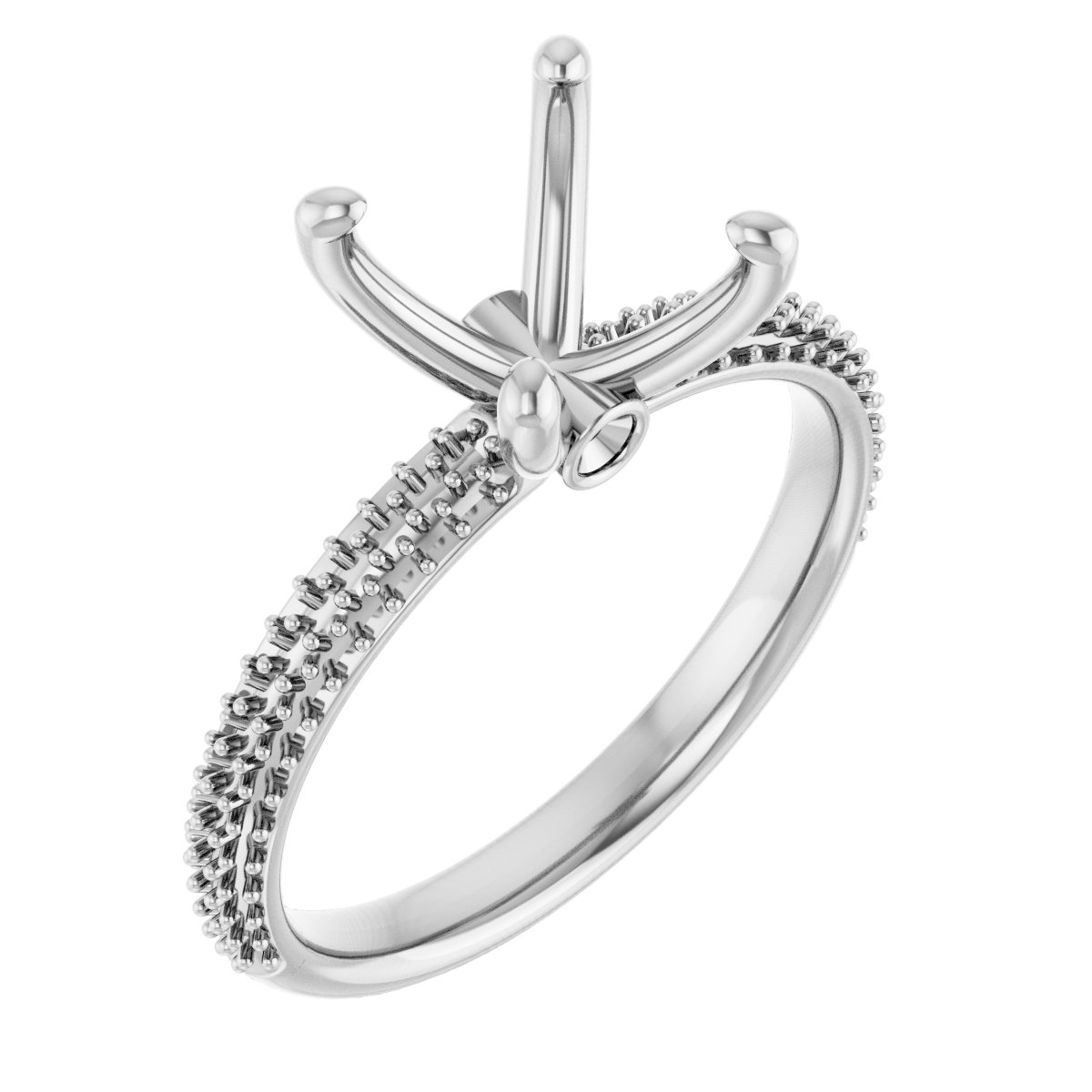 Pavé-Style Accented Engagement Ring