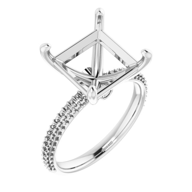 Pavé-Style Accented Engagement Ring
