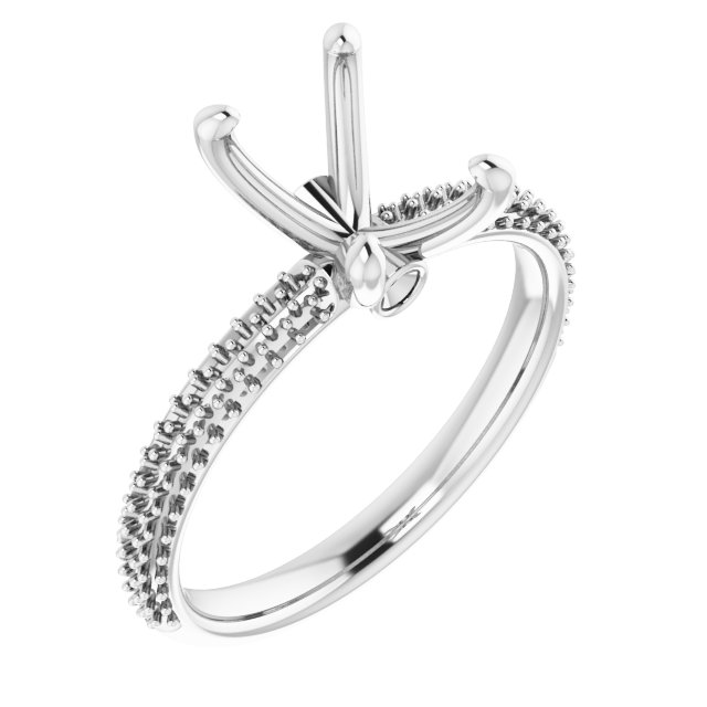 Pavé-Style Accented Engagement Ring