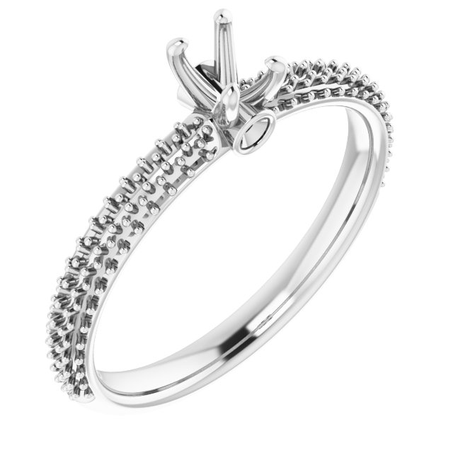 Pavé-Style Accented Engagement Ring