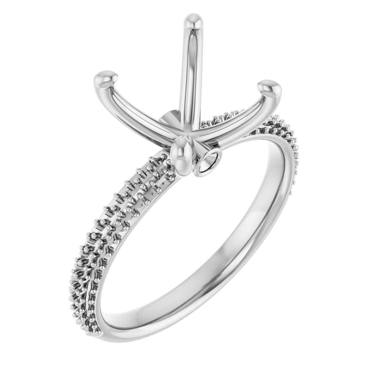 Pavé-Style Accented Engagement Ring