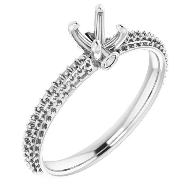Pavé-Style Accented Engagement Ring