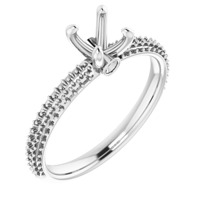 Pavé-Style Accented Engagement Ring