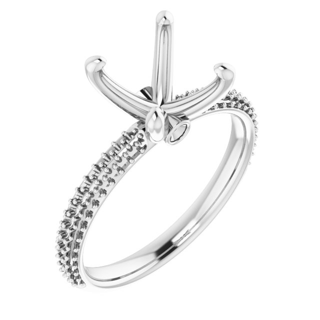 Pavé-Style Accented Engagement Ring