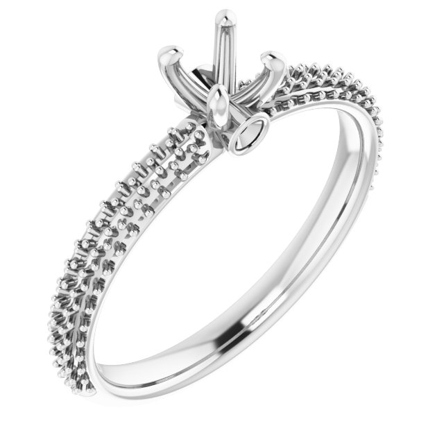 Pavé-Style Accented Engagement Ring