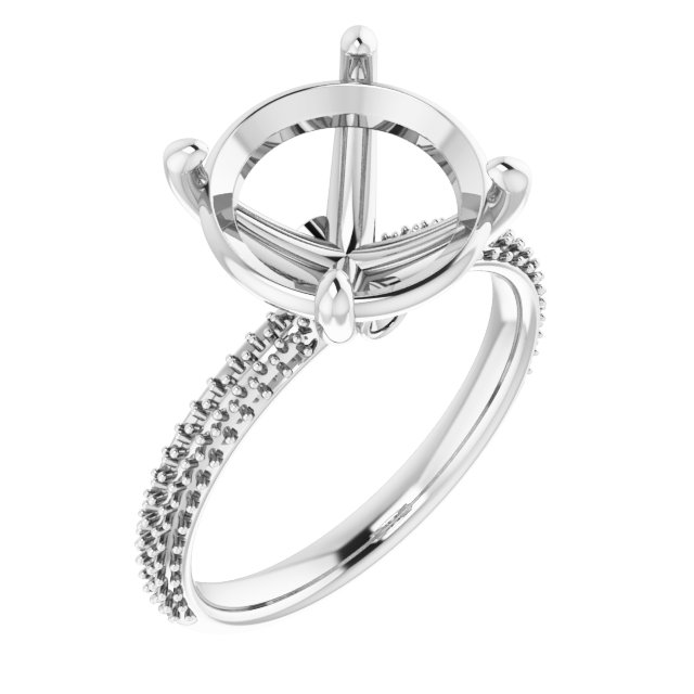 Pavé-Style Accented Engagement Ring