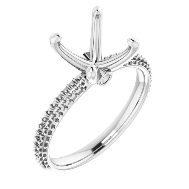 Pavé-Style Accented Engagement Ring