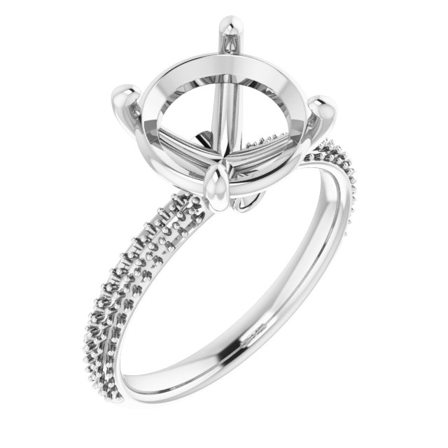 Pavé-Style Accented Engagement Ring