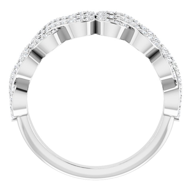 14K White 3/8 CTW Diamond Infinity-Inspired Ring