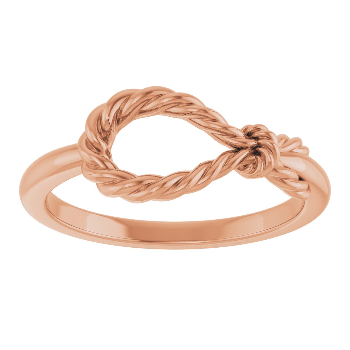 14K Rose Rope Knot Ring