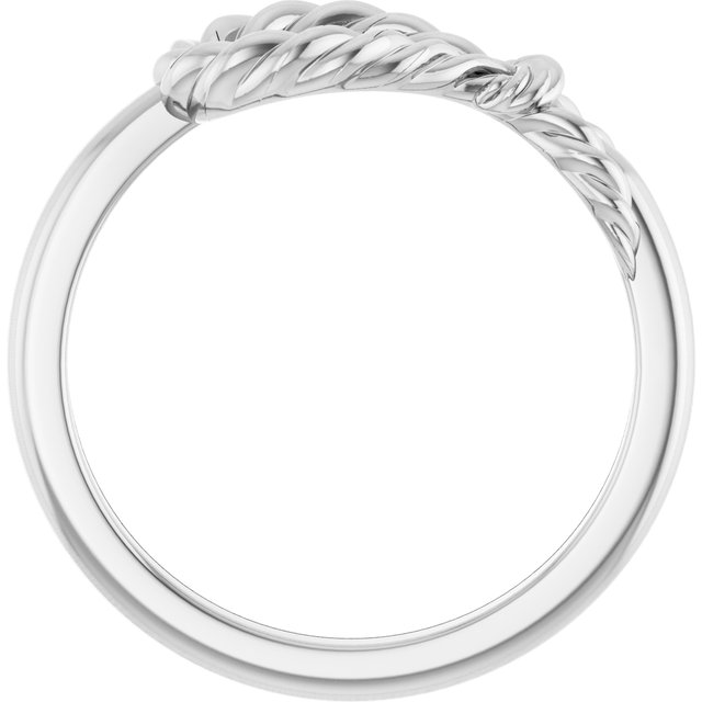 Sterling Silver Rope Knot Ring