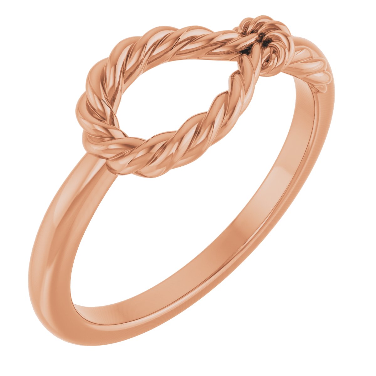 14K Rose Rope Knot Ring