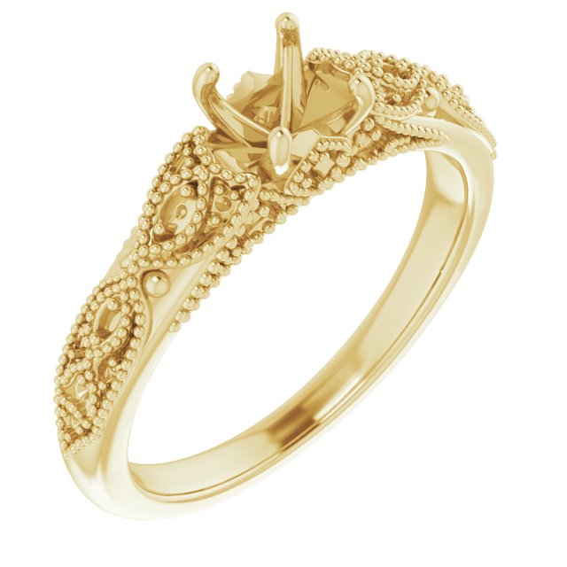 Accented Milgrain Engagement Ring or Band