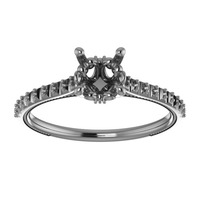 10 mm Square Engagement Ring Mounting view 3