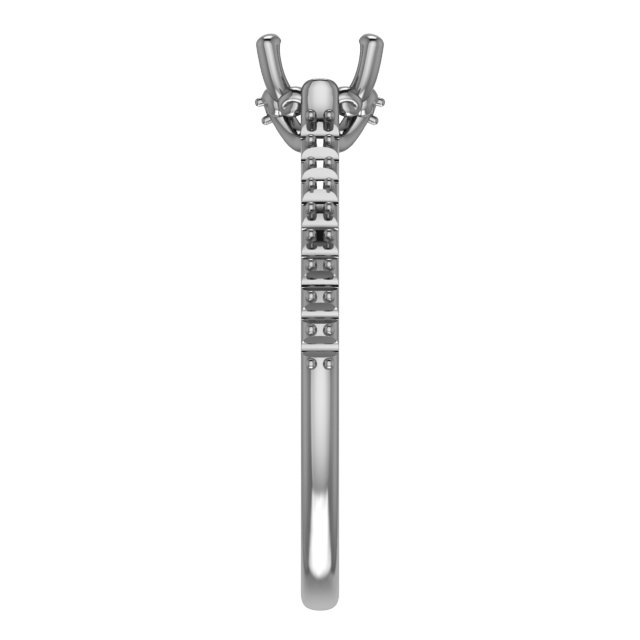 10 mm Square Engagement Ring Mounting view 4
