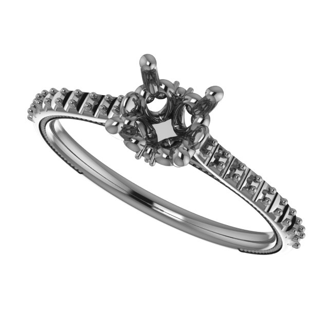 10 mm Square Engagement Ring Mounting view 5