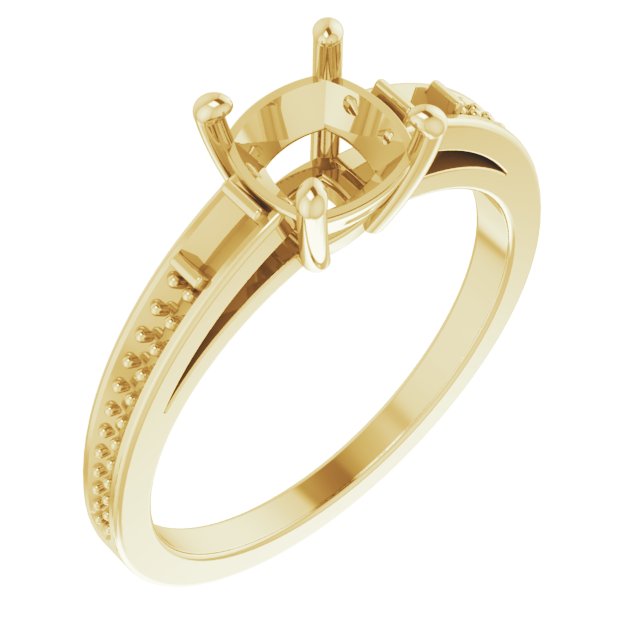 Baguette Accented Engagement Ring or Band
