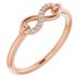 14K Rose .04 CTW Diamond Infinity-Inspired Ring