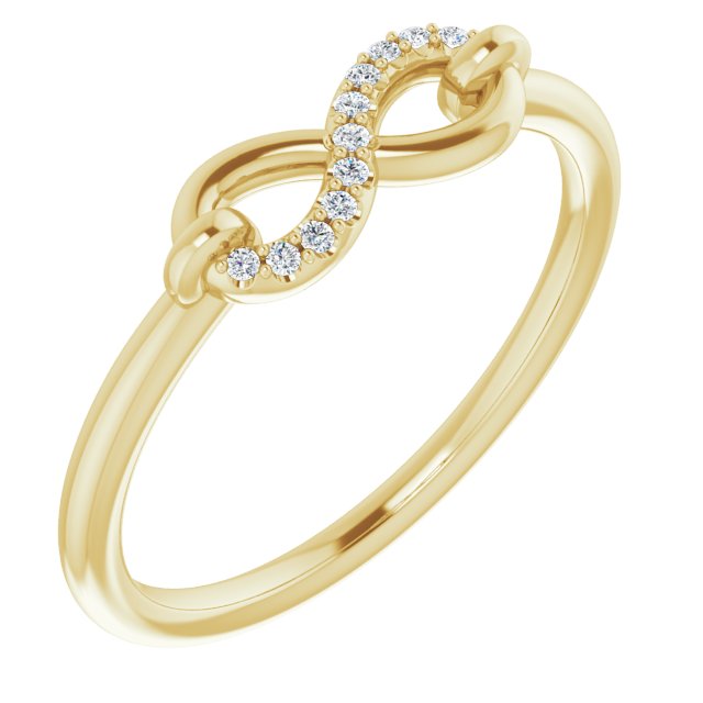 14K Yellow .04 CTW Natural Diamond Infinity-Inspired Ring