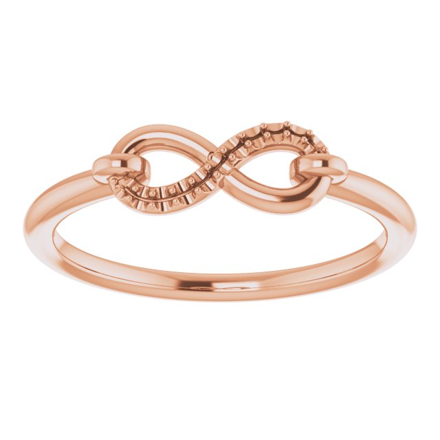 14K Rose .04 CTW Diamond Infinity-Inspired Ring