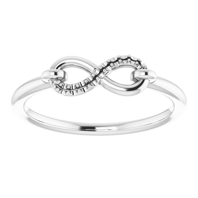 14K White .04 CTW Diamond Infinity-Inspired Ring