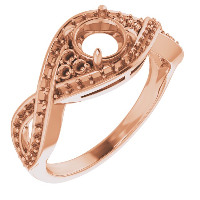 Accented Twisted Bypass Engagement Ring or Band