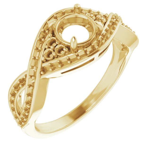 Accented Twisted Bypass Engagement Ring or Band