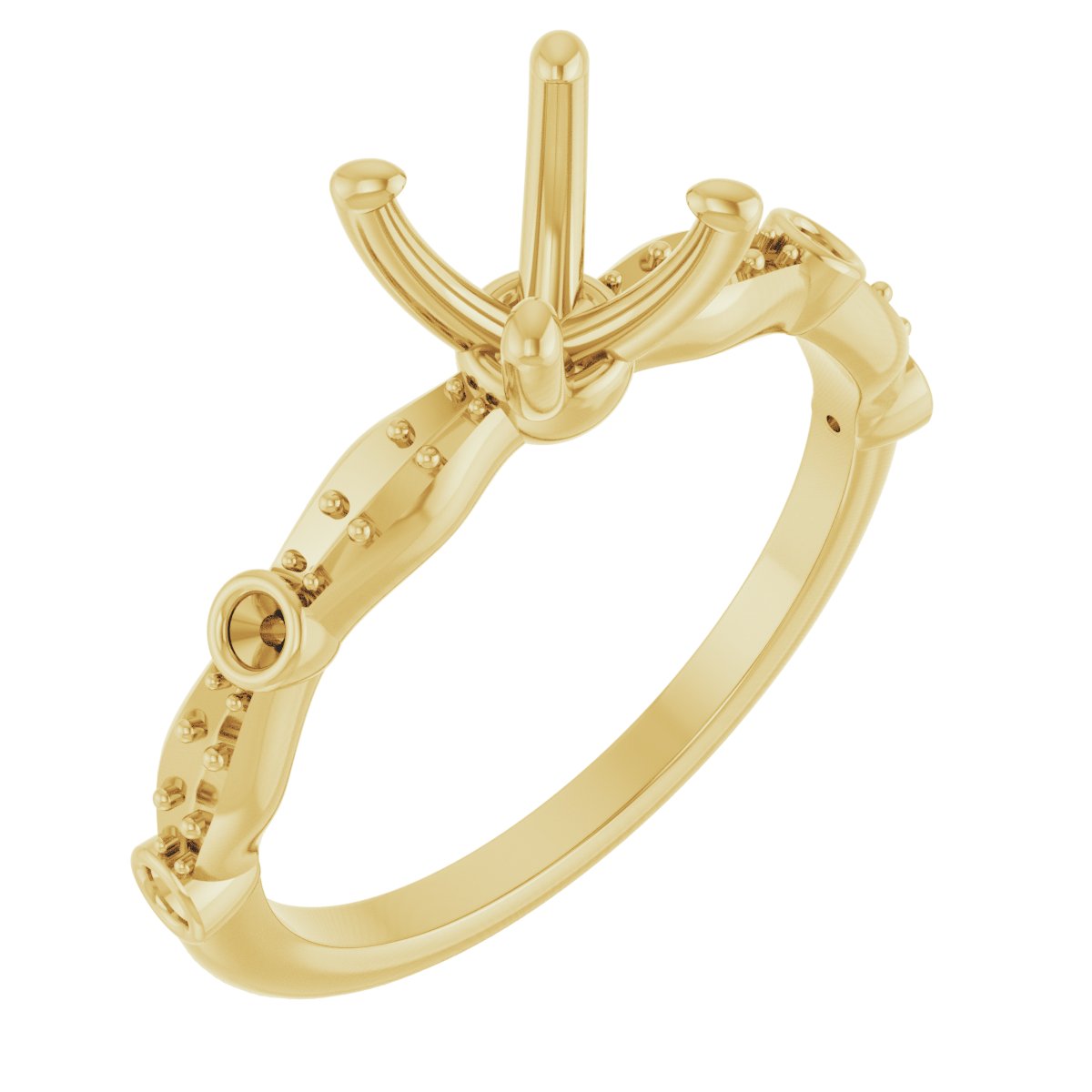 Accented Vintage-Inspired Engagement Ring