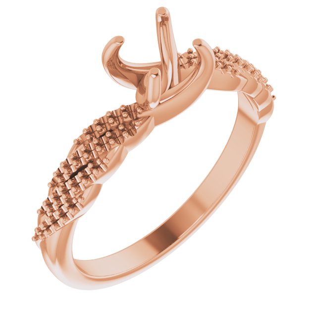 Accented Twisted Engagement Ring or Band