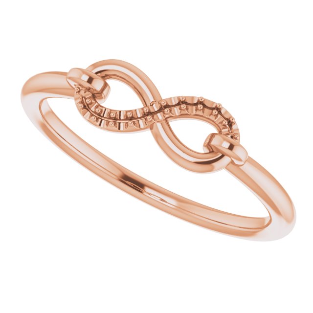 14K Rose .04 CTW Diamond Infinity-Inspired Ring